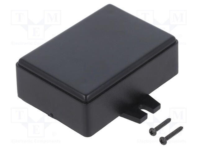Enclosure: multipurpose; X: 48.5mm; Y: 68mm; Z: 25mm; ABS; black