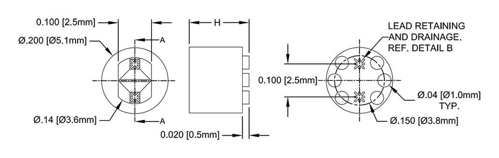 Spacer sleeve; LED; Øout: 5.1mm; ØLED: 3mm,5mm; L: 8.1mm; natural