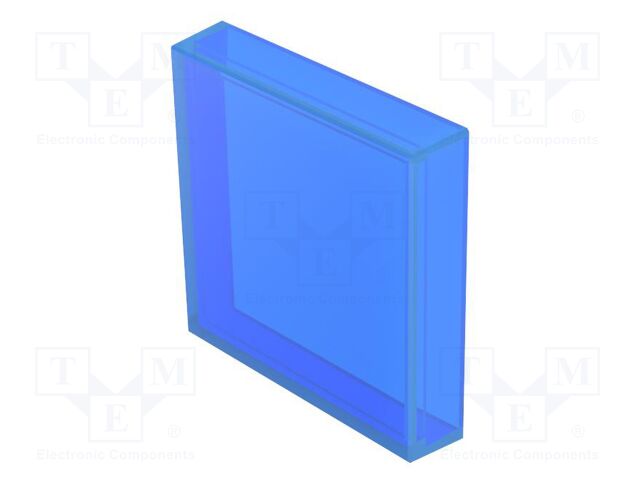 Actuator lens; OptoHiT; blue; plastic; 24.4x24.4mm