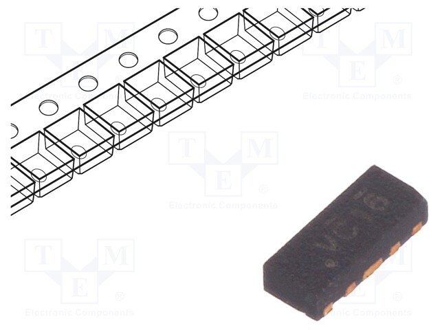 Diode: Transil array; 6V; bidirectional; DFN10; Channels: 4