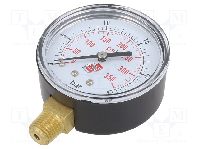 Manometer; 0÷25bar; non-aggressive liquids,inert gases; 63mm