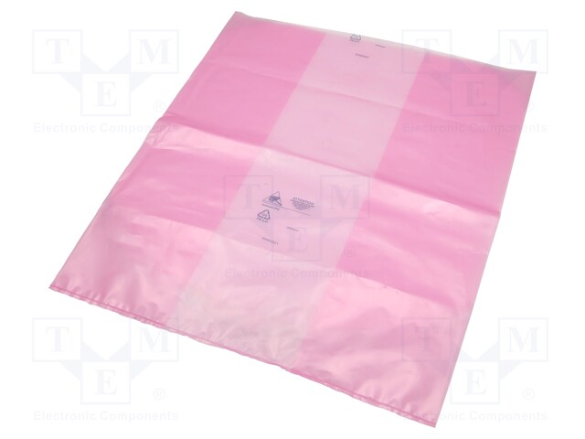 Protection bag; ESD; 579x745x196mm; IEC 61340-5-1; pink; <100GΩ