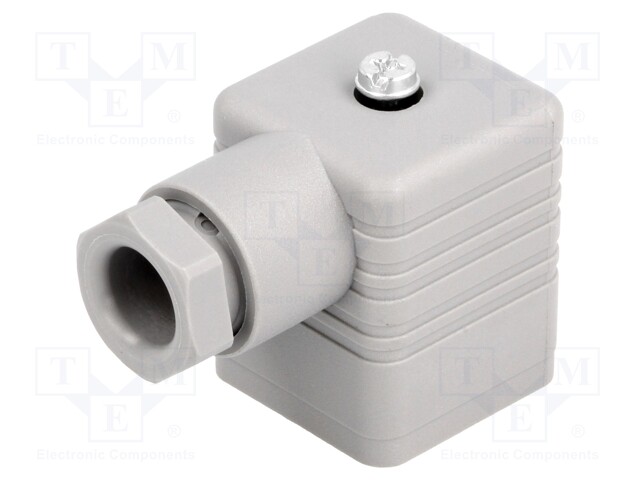Connector: valve connector; plug; form A; 18mm; female; PIN: 3; 16A