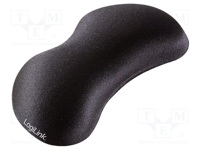 Wrist rest gel pad; black; Mat: lycra,silicone; 140x55x25mm