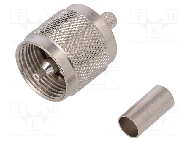 Plug; UHF (PL-259); male; straight; RG223,RG400; crimped; 50Ω