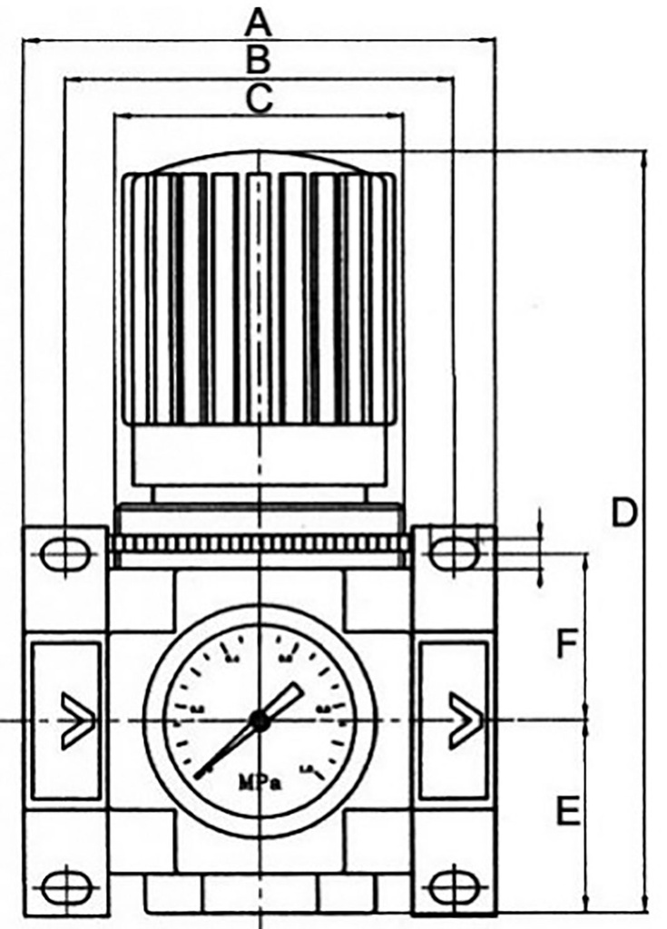 Pressure regulator; 11500l/s; 1.5÷12bar; Thread: G 1"; Flowmatik