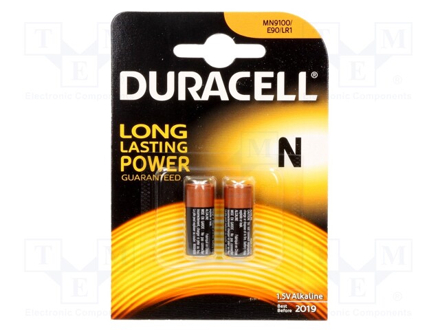 Battery: alkaline; 1.5V; N,R1; Batt.no: 2; Ø11.7x29mm