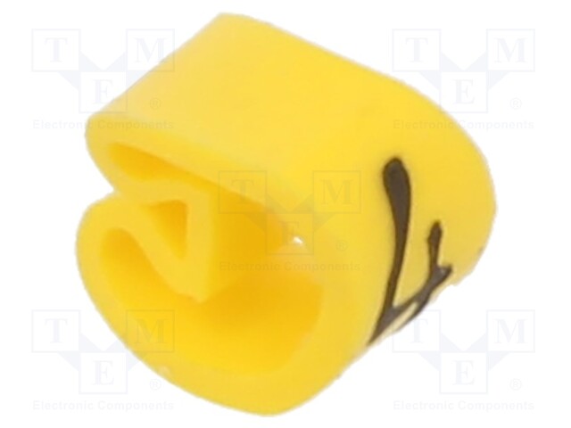 Markers; Marking: 4; 2.5÷5mm; PVC; yellow; -30÷60°C; leaded; PA-1