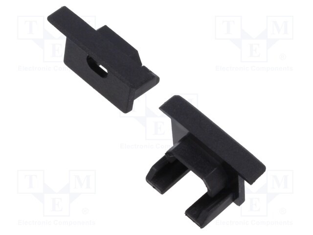 Cap for LED profiles; black; PDS-NK; with hole