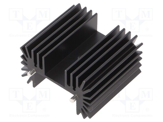 Heat Sink, Square, PCB, Black Anodized, 3.9 °C/W, TO-218, TO-220, TO-247, 42 mm, 38.1 mm, 25 mm