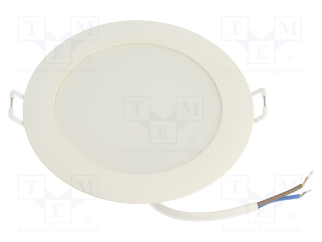 Lamp: LED downlight; 230VAC; 8W; 6500K; Ø115x44mm