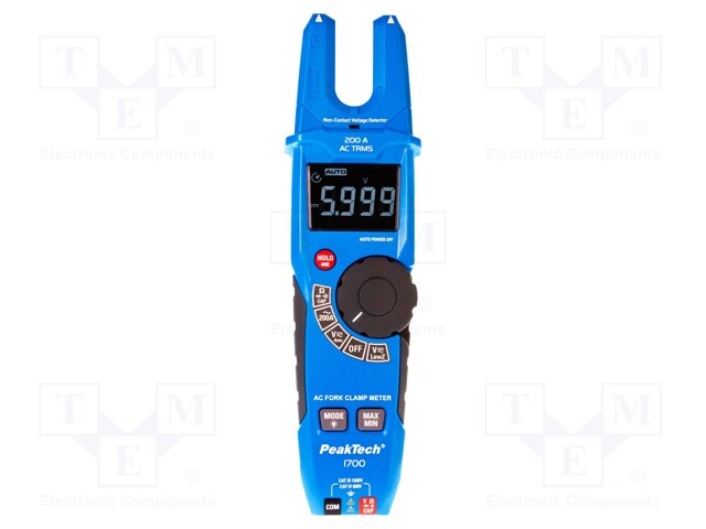 AC/DC digital clamp meter; Øcable: 16mm; LCD 3,83 digit (6000)