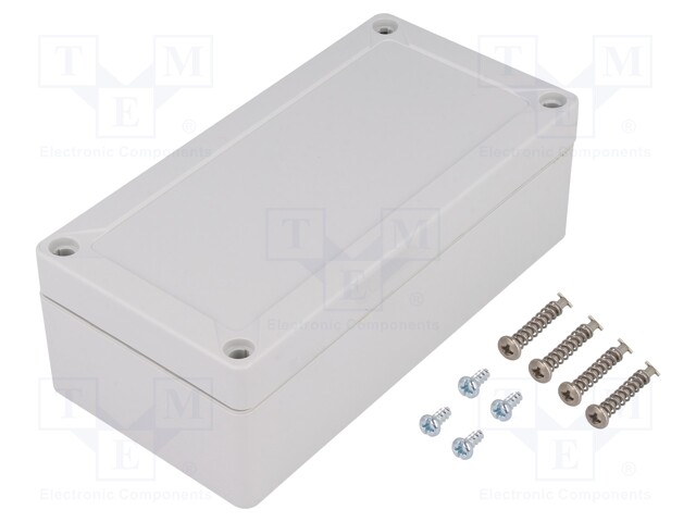 Enclosure: multipurpose; X: 82mm; Y: 162mm; Z: 55mm; TG ABS; ABS; grey