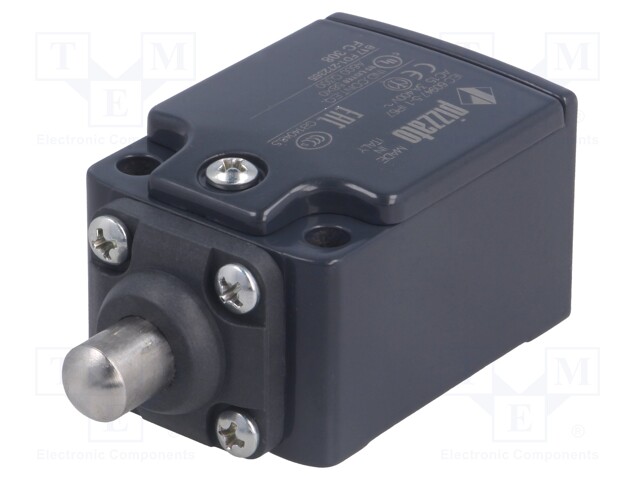 Limit switch; pin plunger Ø10mm; NO + NC; 6A; 400VAC; PG11; IP67