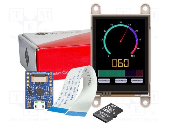 Dev.kit: with display; TFT; 2.4"; 320x240; Display: graphical; SPI