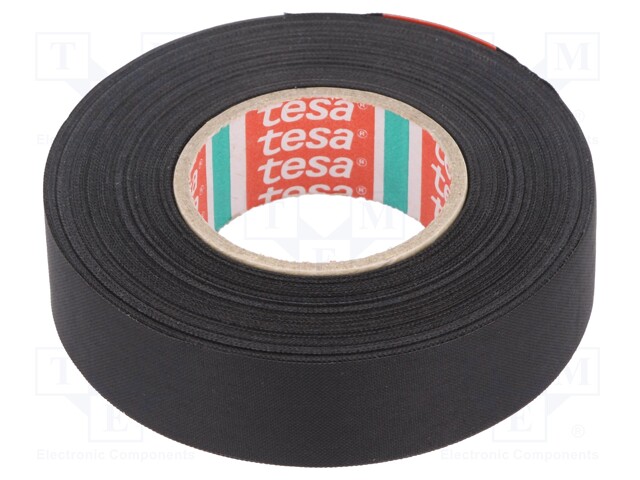 Fabric tape; PET wool; W: 19mm; L: 25m; black