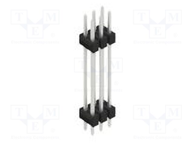 Connector: pin strips; pin header; male; PIN: 6; 2.54mm; THT; 2x3