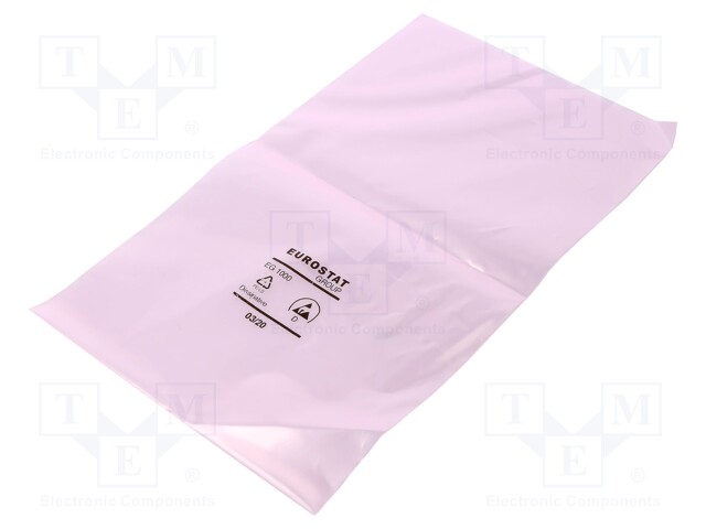 Protection bag; ESD; L: 254mm; W: 152mm; Thk: 75um; IEC 61340-5-1