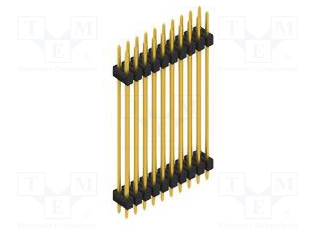 Connector: pin strips; pin header; male; PIN: 20; 2.54mm; THT; 2x10