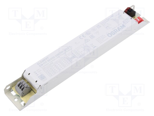Power supply: switched-mode; LED; 61.2W; 90÷175VDC; 200÷350mA