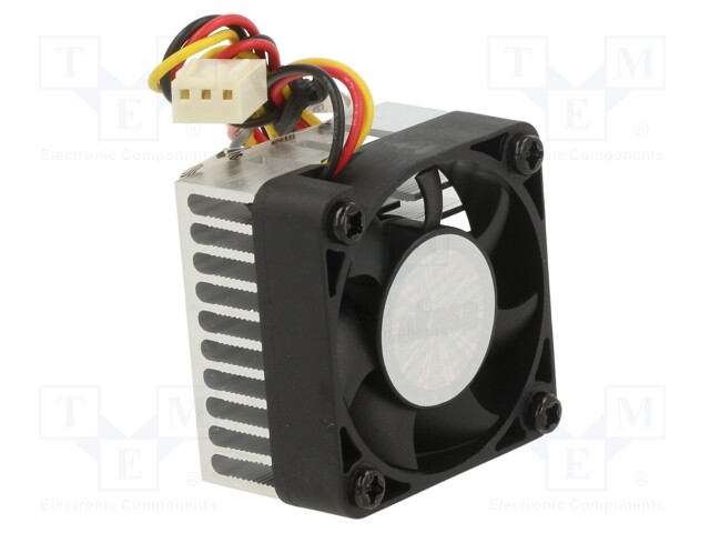 Heatsink: extruded; 12VDC; aluminium; 9.2m3/h; H: 23.5mm; W: 40mm