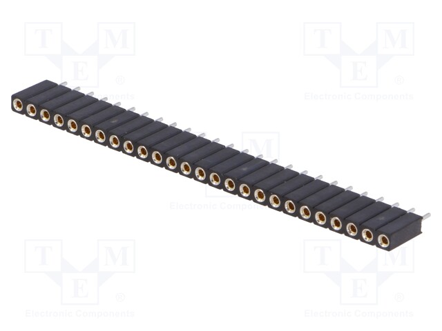 Socket; pin strips; female; PIN: 26; turned contacts; straight