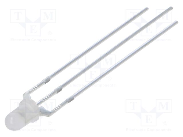 LED; 3mm; orange,green; 60°; Front: convex; 2.1÷2.6VDC; -30÷85°C