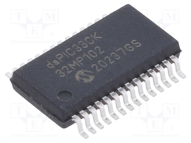 DsPIC microcontroller; SRAM: 8kB; Memory: 32kB; SSOP28; 0.65mm