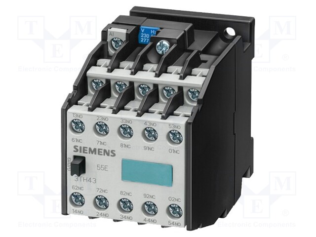 Contactor: 10-pole; NC x2 + NO x8; 24VDC; 10A; DIN