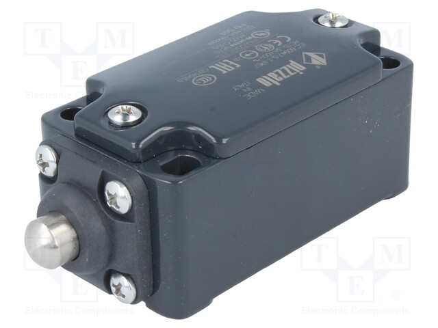 Limit switch; pin plunger Ø10mm; NO + NC; 10A; max.500VAC; PG13,5
