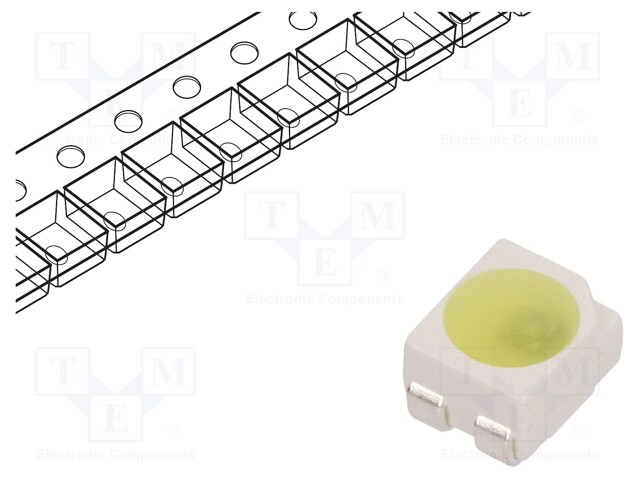 CRLED; SMD; 3528,PLCC4; white cold; 2000mcd; 120°; 18mA; 5.5÷20V