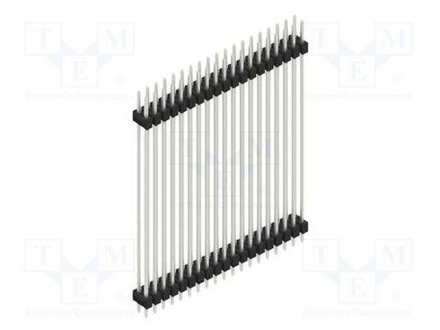 Connector: pin strips; pin header; male; PIN: 38; 2.54mm; THT; 2x19