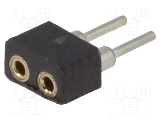 Socket; pin strips; female; PIN: 2; turned contacts,low profile