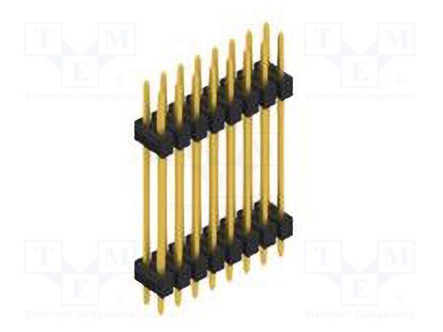 Connector: pin strips; pin header; male; PIN: 16; 2.54mm; THT; 2x8
