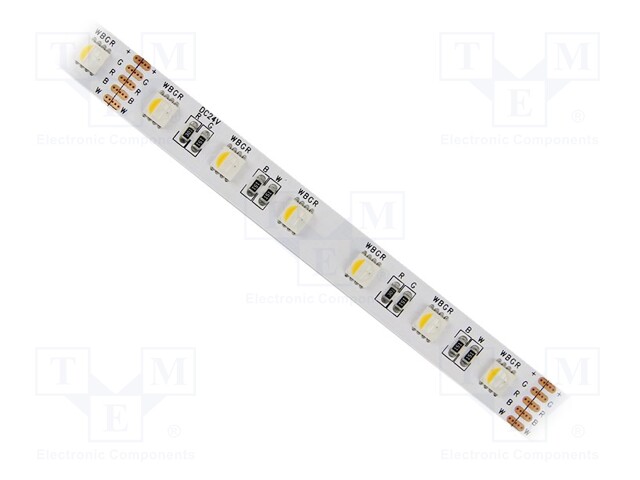 LED tape; RGBW; 5050; 24V; LED/m: 60; 10mm; white PCB; IP20; 120°