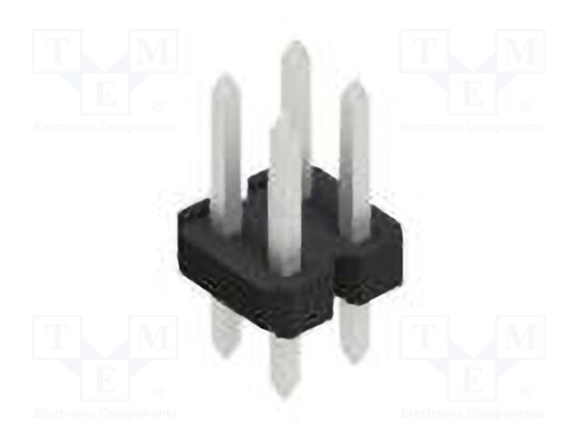 Connector: pin strips; pin header; male; PIN: 4; 2.54mm; THT; 2x2