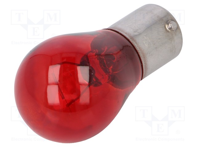 Filament lamp: automotive; BA15S; red; 12V; 21W; VISIONPRO; P21W