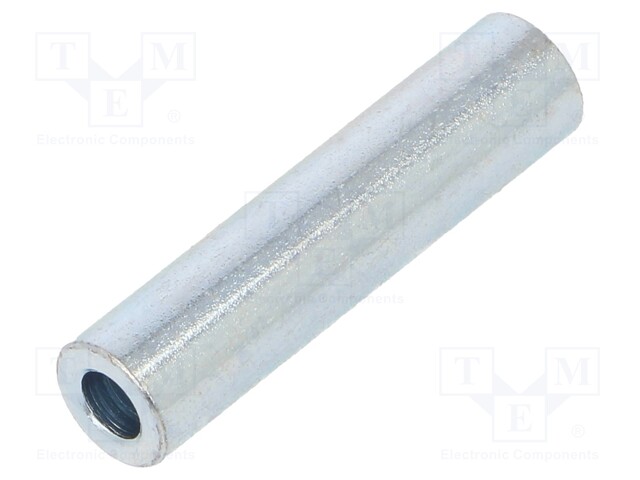 Spacer sleeve; 3.2mm; cylindrical; steel; zinc; Out.diam: 25mm