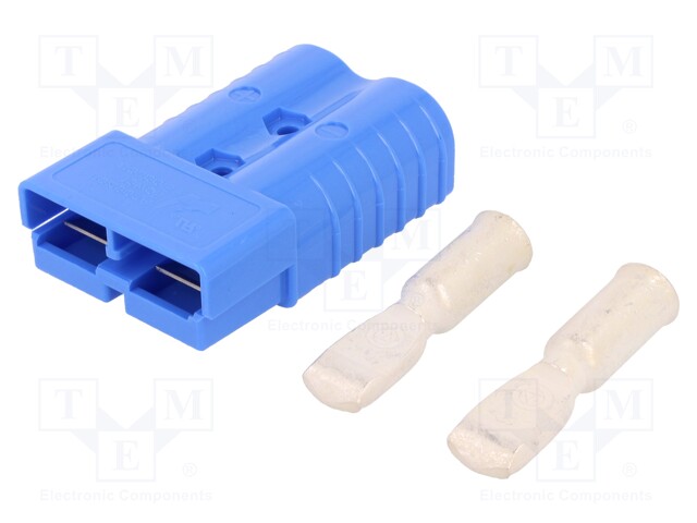 Plug; wire-wire; SB350; hermaphrodite; PIN: 2; for cable; crimped