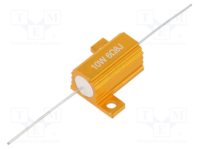 Resistor: wire-wound; with heatsink; 6.8Ω; 10W; ±5%; 50ppm/°C