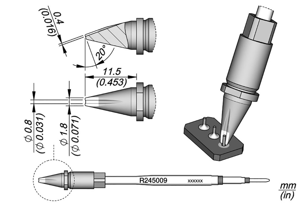 Tip; special; 0.8mm