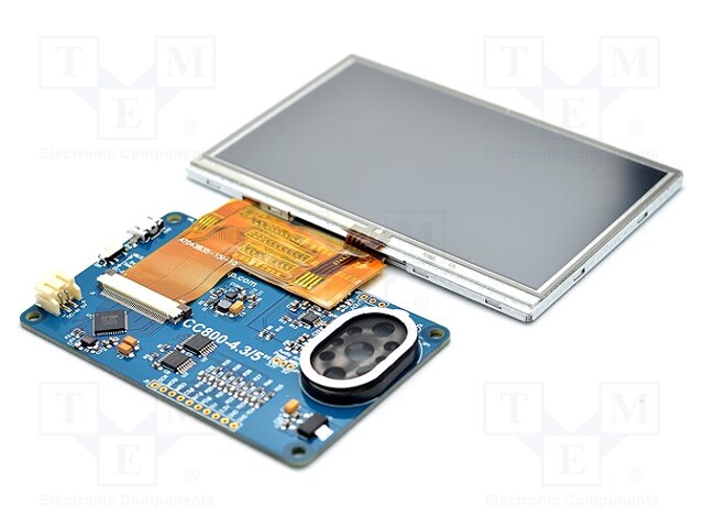 Display: TFT; 4.3"; 480x272; Illumin: LED; Interface: I2C,SPI