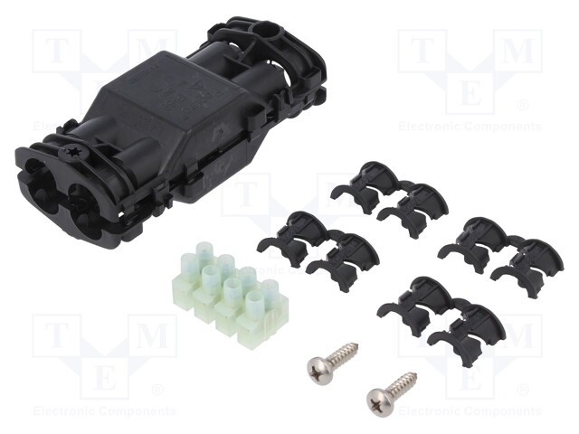 Gel cable joint; RELICON; polyamide; IP68; black; Y: 105mm; X: 44mm