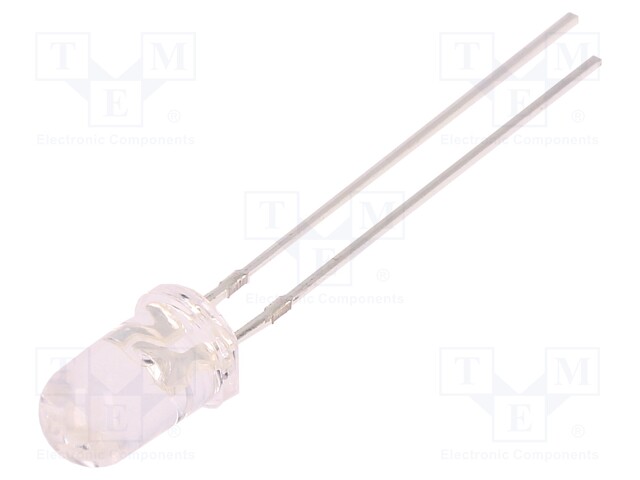 LED; 5mm; ultraviolet; 15°; 20mA; λd: 390-400nm; 12÷14mW; -30÷85°C