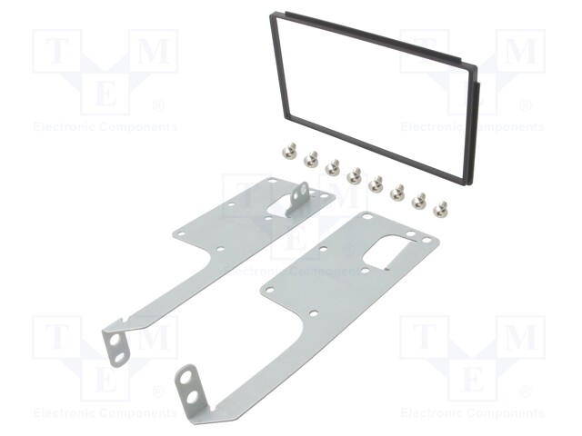 Radio mounting frame; Nissan; 2 DIN; black