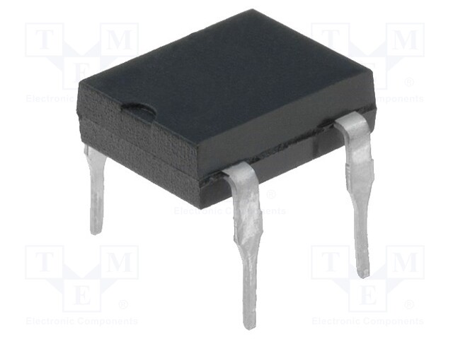 Bridge Rectifier Diode, Single Phase, 200 V, 1 A, Through Hole, 1.1 V, 4 Pins