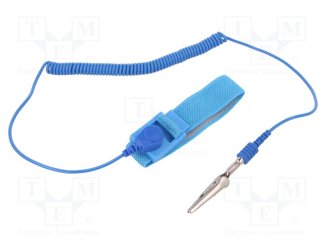 Wristband; ESD; Features: antialergic; 1MΩ; Male press stud: 10mm