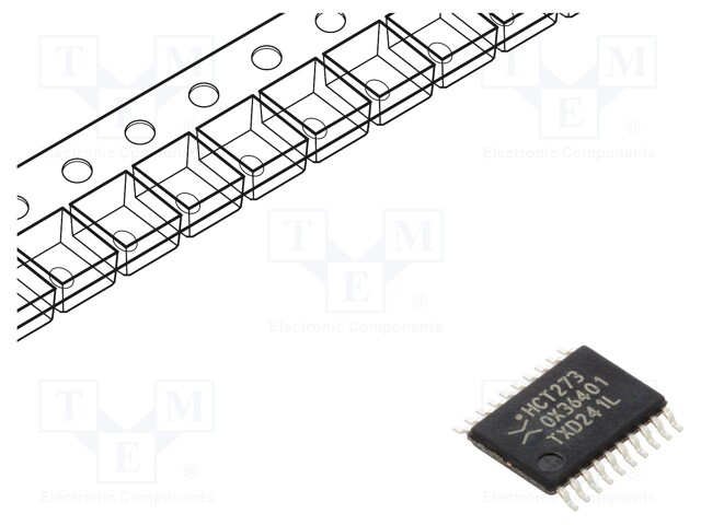 IC: digital; octal,D flip-flop; Ch: 8; CMOS; HCT; SMD; TSSOP20