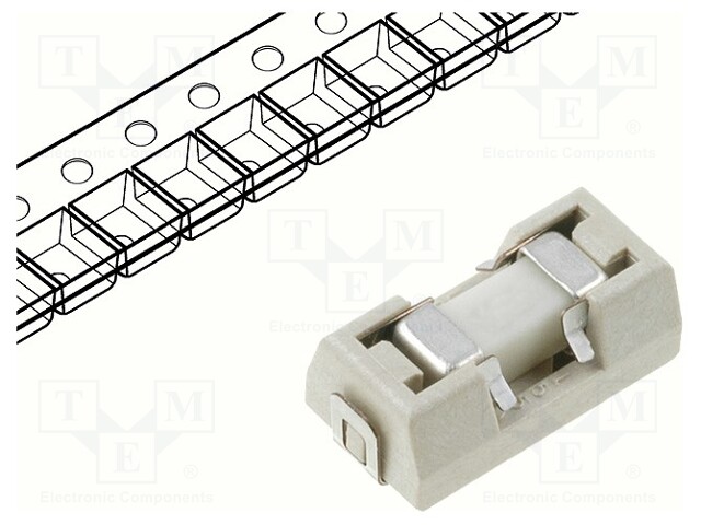 Fuse: fuse; time-lag; 5A; 125VAC; 125VDC; SMD; ceramic; 9,9x3,8x5mm