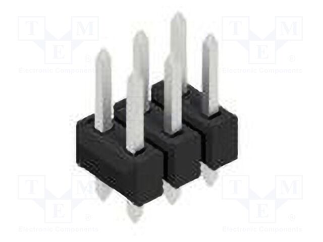 Connector: pin strips; pin header; male; PIN: 6; 2.54mm; THT; 2x3